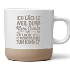 Lustige Cousin Tasse Geschenk Spruch Ich lächle weil du mein Cousin bist Kaffeetasse Männer Geschenkidee Geburtstag Weihnachten Teetasse