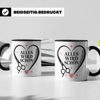 Friseurin Tasse Alles wird schön - Geschenk für Friseur Fris – Schwarz [farbe:schwarz]
