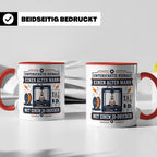 3D Druck Tasse Unterschätze niemals einen alten Mann mit ein – Rot [farbe:rot]