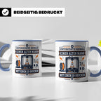 3D Druck Tasse Unterschätze niemals einen alten Mann mit ein – Blau [farbe:blau]