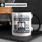 3D Druck Tasse Unterschätze niemals einen alten Mann mit ein – Schwarz [farbe:schwarz]