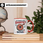 Axtwerfen Tasse Du wirfst also Darts Süß - Lustiges Geschenk – Rot [farbe:rot]