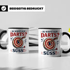 Axtwerfen Tasse Du wirfst also Darts Süß - Lustiges Geschenk – Schwarz [farbe:schwarz]