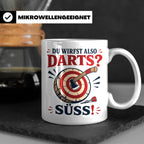 Axtwerfen Tasse Du wirfst also Darts Süß - Lustiges Geschenk – Weiß [farbe:weiß]