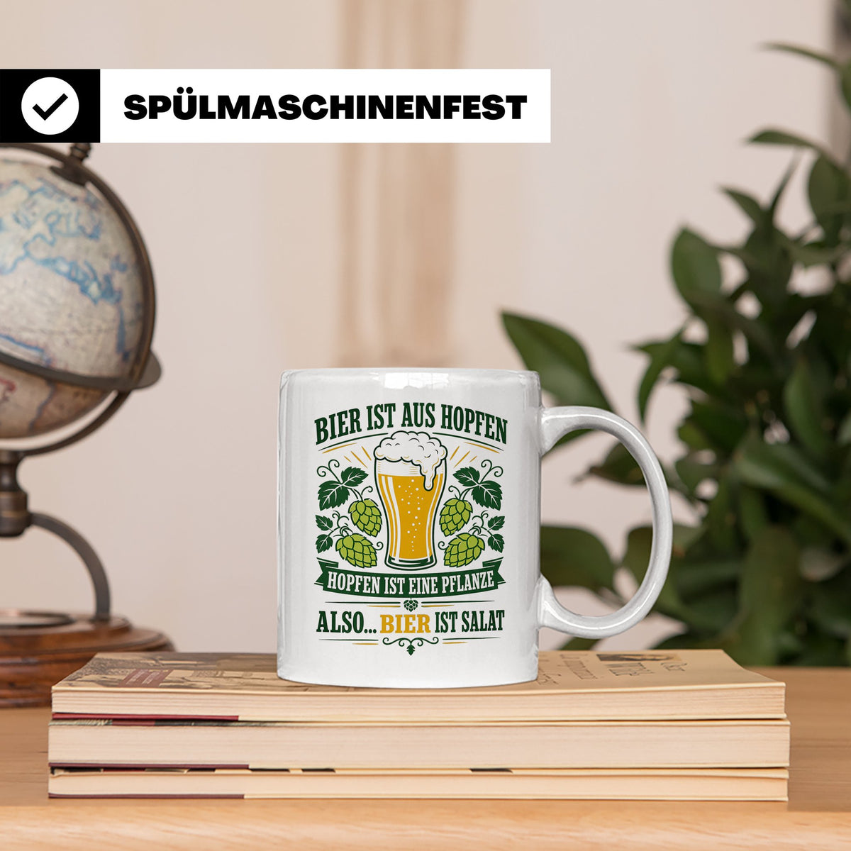 Bier Tasse Bier ist Salat - Lustiges Geschenk für Biertrinke – Weiß [farbe:weiß]