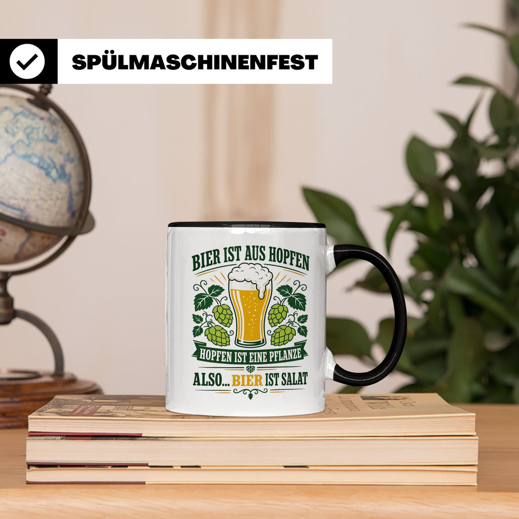 Bier Tasse Bier ist Salat - Lustiges Geschenk für Biertrinke – Schwarz [farbe:schwarz]