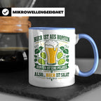 Bier Tasse Bier ist Salat - Lustiges Geschenk für Biertrinke – Blau [farbe:blau]