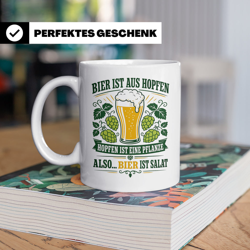 Bier Tasse Bier ist Salat - Lustiges Geschenk für Biertrinke – Weiß [farbe:weiß]