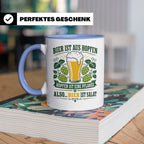 Bier Tasse Bier ist Salat - Lustiges Geschenk für Biertrinke – Blau [farbe:blau]