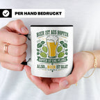 Bier Tasse Bier ist Salat - Lustiges Geschenk für Biertrinke – Schwarz [farbe:schwarz]