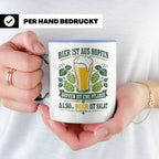 Bier Tasse Bier ist Salat - Lustiges Geschenk für Biertrinke – Blau [farbe:blau]