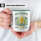 Bier Tasse Bier ist Salat - Lustiges Geschenk für Biertrinke – Grün [farbe:grün]