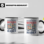 Briefmarken Tasse Man kann nie genug Briefmarken haben - Ges – Schwarz [farbe:schwarz]