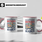 Briefmarken Tasse Man kann nie genug Briefmarken haben - Ges – Rosa [farbe:rosa]
