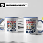 Briefmarken Tasse Man kann nie genug Briefmarken haben - Ges – Blau [farbe:blau]