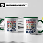 Briefmarken Tasse Man kann nie genug Briefmarken haben - Ges – Grün [farbe:grün]