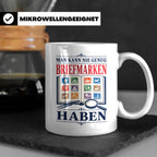 Briefmarken Tasse Man kann nie genug Briefmarken haben - Ges – Weiß [farbe:weiß]