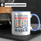 Briefmarken Tasse Man kann nie genug Briefmarken haben - Ges – Blau [farbe:blau]