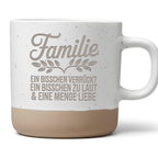 Familie Tasse mit Spruch Ein bisschen verrückt Laut Liebe Kaffeetasse Familiengeschenk Geschenkidee Geburtstag Einzug Tasse Eltern