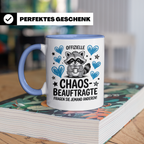 Waschtag Tasse - Offizielle Chaosbeauftragte Waschbär Kaffeetasse für Chaoten & Morgenmuffel - Geschenkidee mit Spruch für Ordnungsliebhaber