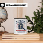 Briefmarken Tasse Stolzer Briefmarkensammler nur schlaue Leu – Schwarz [farbe:schwarz]