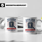 Briefmarken Tasse Stolzer Briefmarkensammler nur schlaue Leu – Weiß [farbe:weiß]
