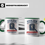 Briefmarken Tasse Stolzer Briefmarkensammler nur schlaue Leu – Grün [farbe:grün]