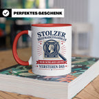 Briefmarken Tasse Stolzer Briefmarkensammler nur schlaue Leu – Rot [farbe:rot]