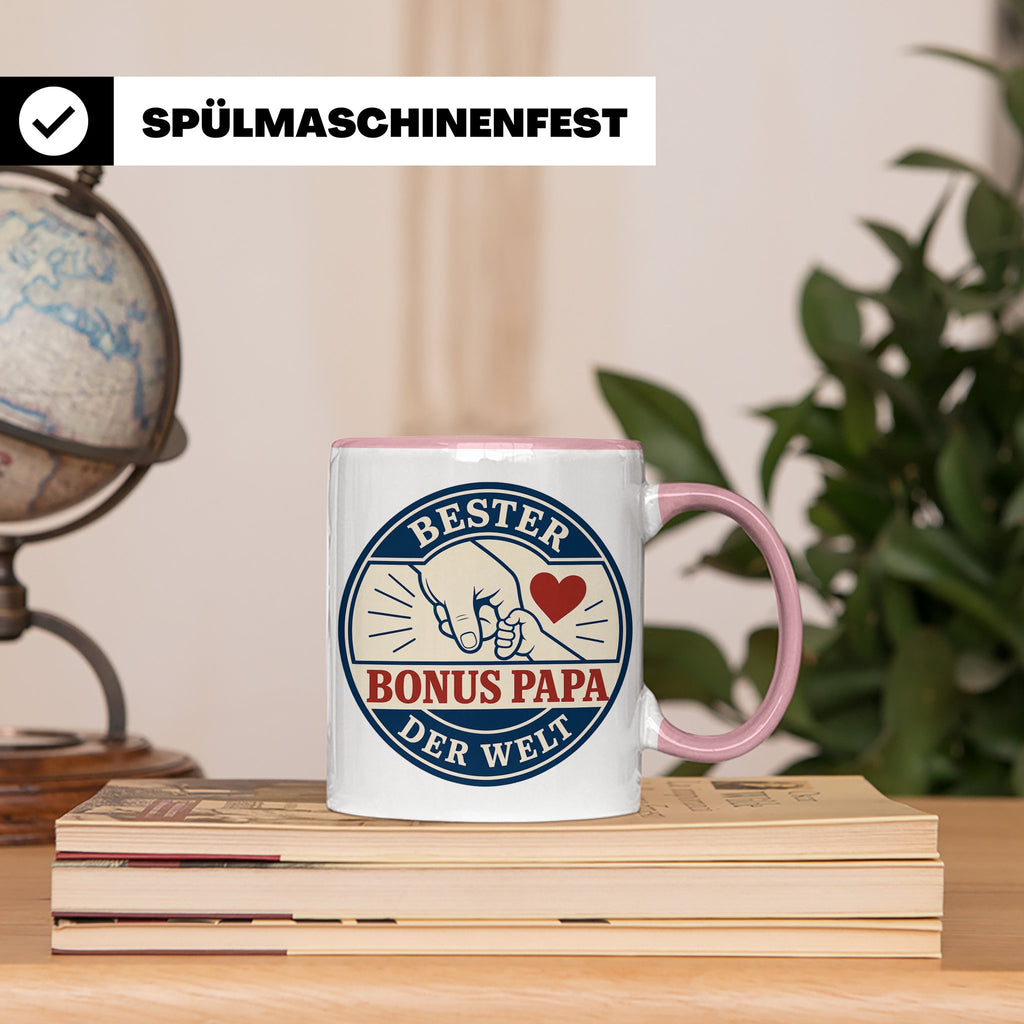 Bonus Papa Tasse Bester Bonus Papa der Welt - Geschenk für S – Rosa [farbe:rosa]