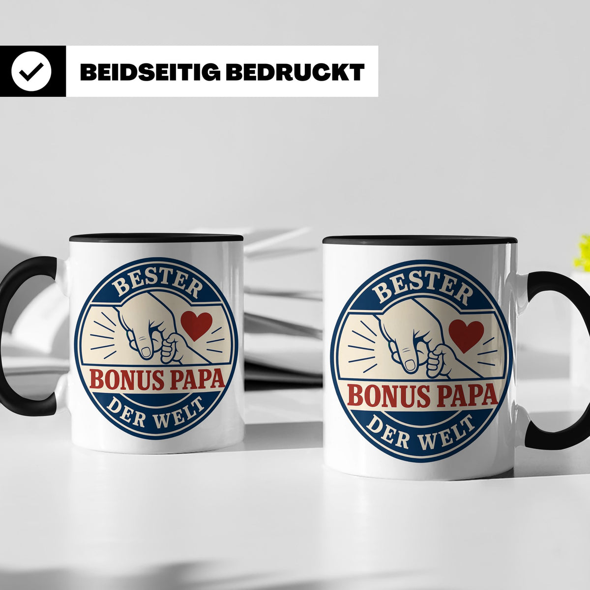 Bonus Papa Tasse Bester Bonus Papa der Welt - Geschenk für S – Schwarz [farbe:schwarz]
