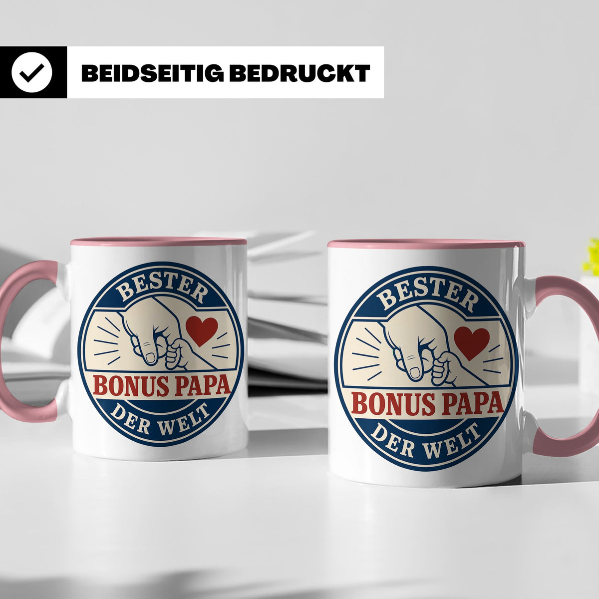 Bonus Papa Tasse Bester Bonus Papa der Welt - Geschenk für S – Rosa [farbe:rosa]