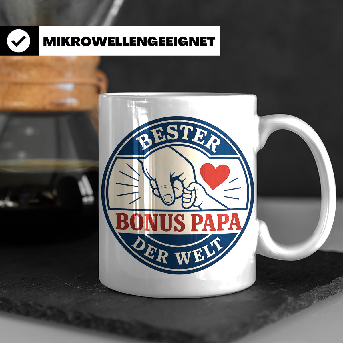 Bonus Papa Tasse Bester Bonus Papa der Welt - Geschenk für S – Weiß [farbe:weiß]