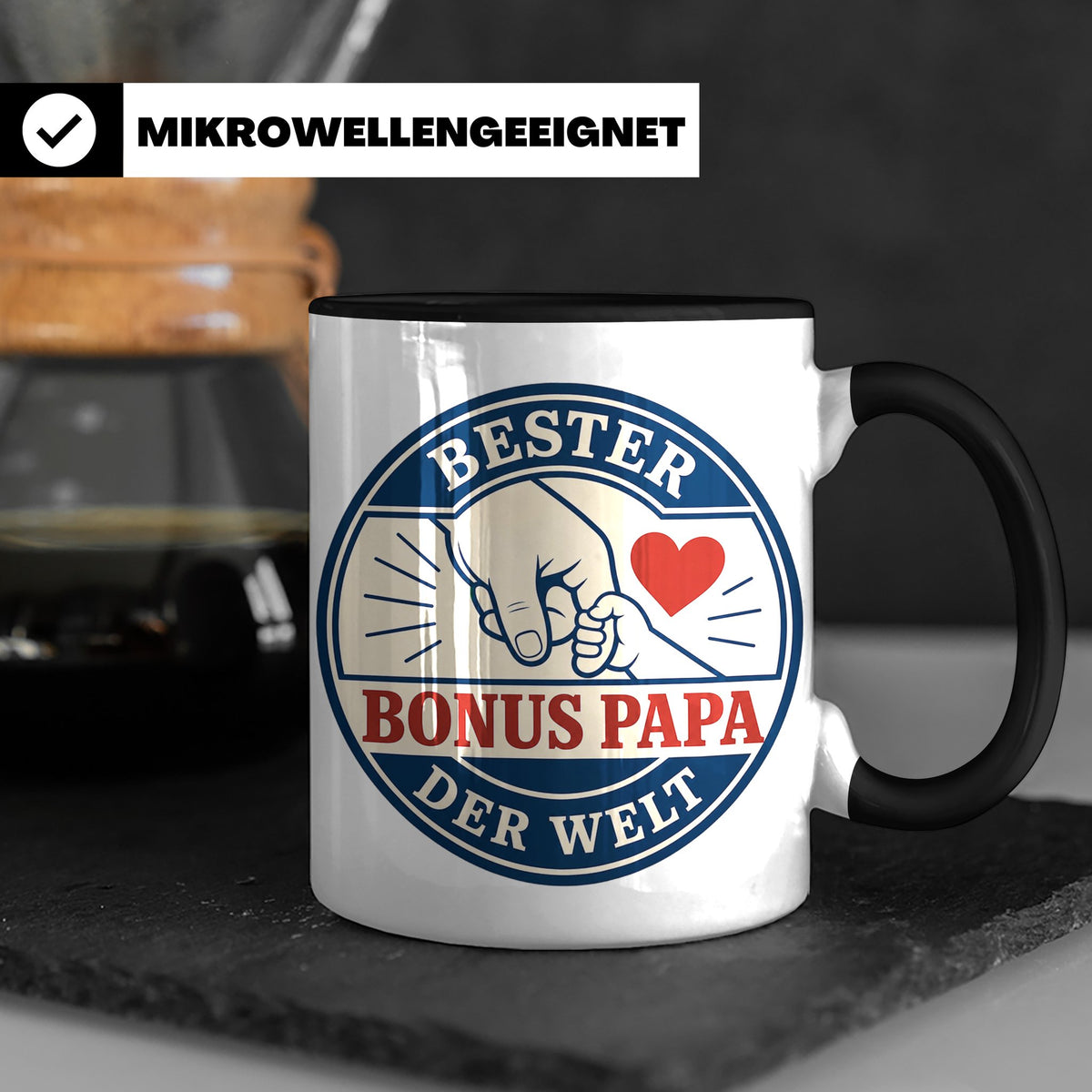 Bonus Papa Tasse Bester Bonus Papa der Welt - Geschenk für S – Schwarz [farbe:schwarz]