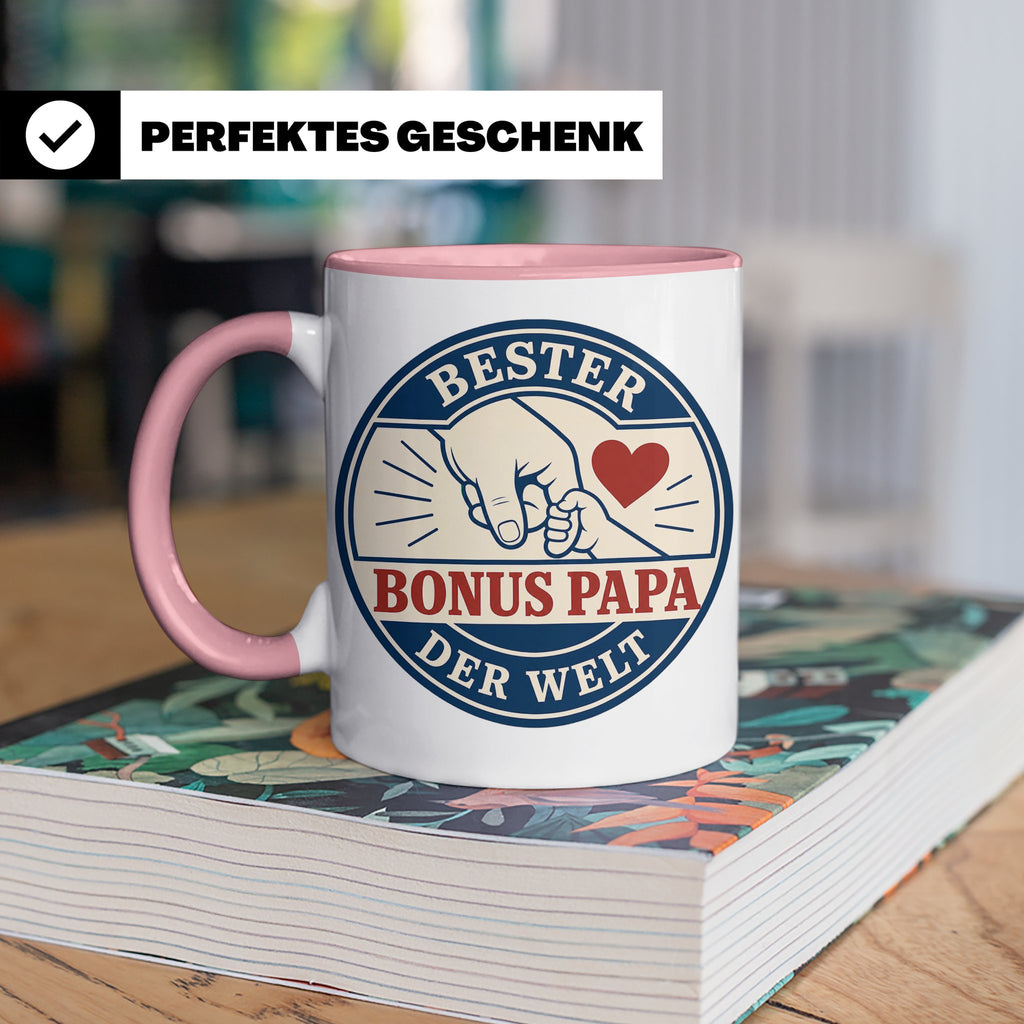 Bonus Papa Tasse Bester Bonus Papa der Welt - Geschenk für S – Rosa [farbe:rosa]
