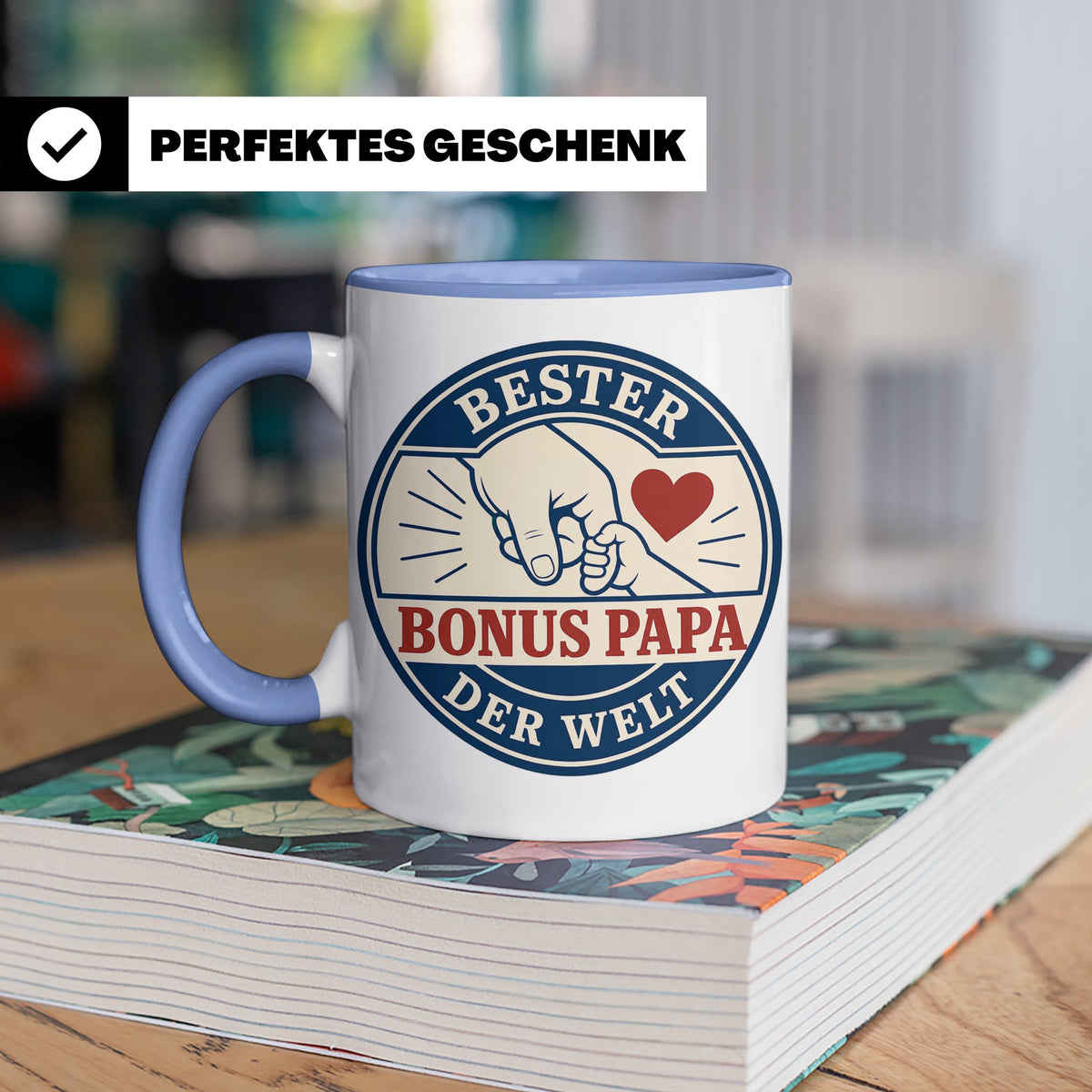 Bonus Papa Tasse Bester Bonus Papa der Welt - Geschenk für S – Blau [farbe:blau]