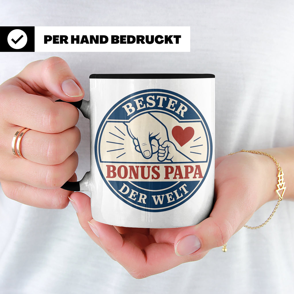 Bonus Papa Tasse Bester Bonus Papa der Welt - Geschenk für S – Schwarz [farbe:schwarz]