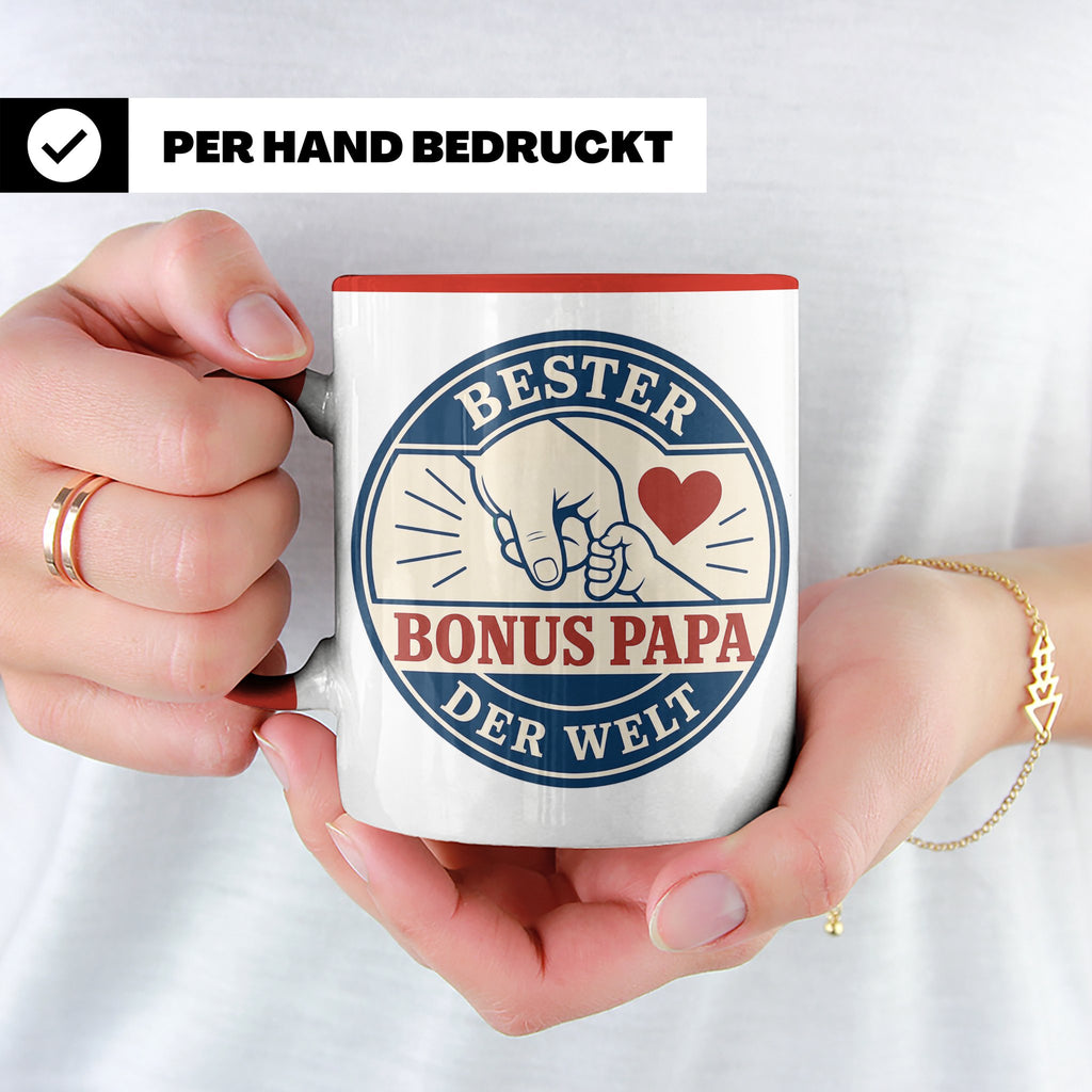 Bonus Papa Tasse Bester Bonus Papa der Welt - Geschenk für S – Rot [farbe:rot]