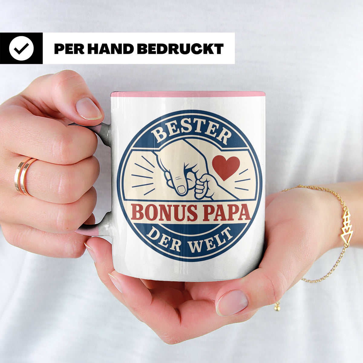 Bonus Papa Tasse Bester Bonus Papa der Welt - Geschenk für S – Rosa [farbe:rosa]