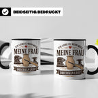 Drechseln Tasse Ich liebe es wenn mich meine Frau drechseln  – Schwarz [farbe:schwarz]
