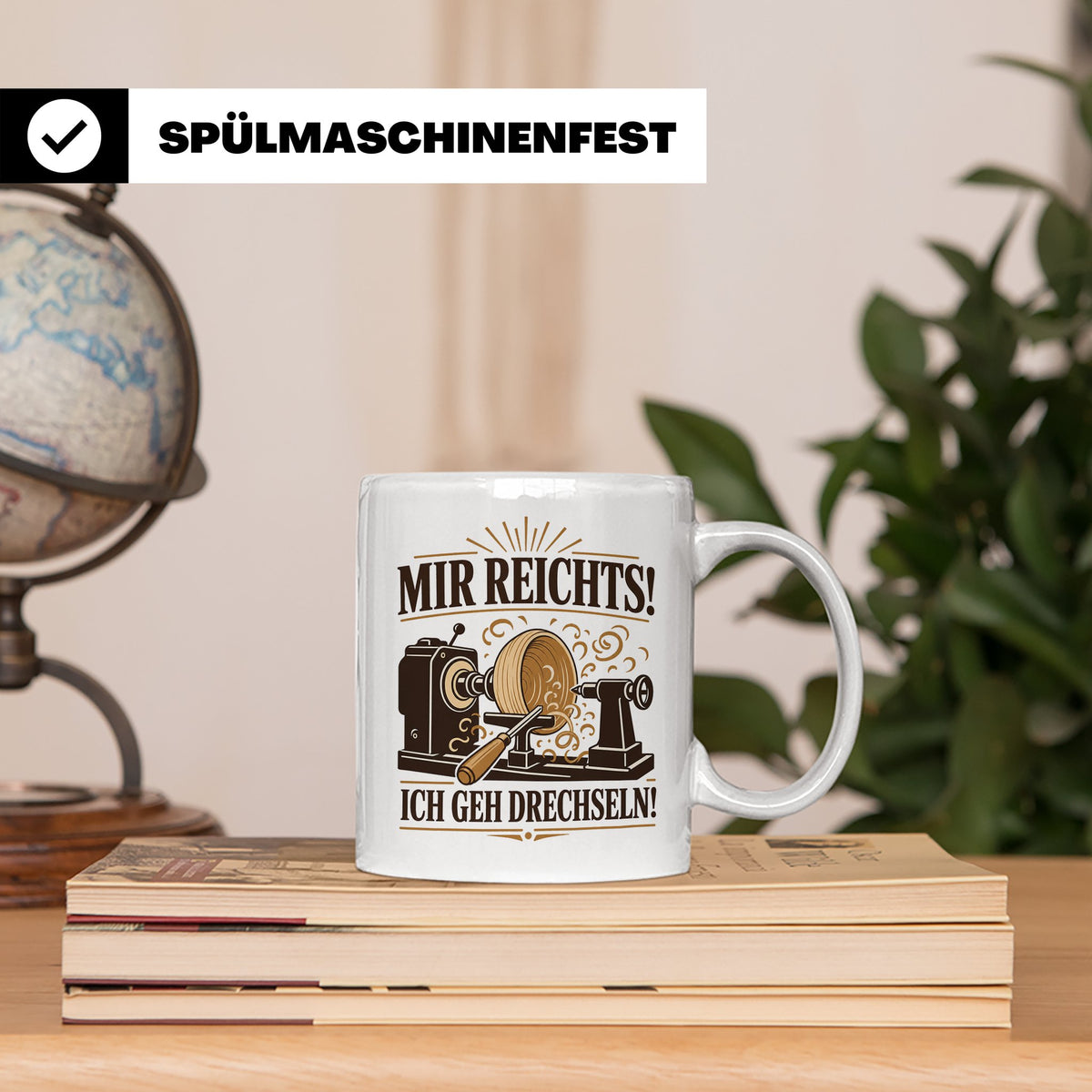 Drechseln Tasse Mir reichts ich geh drechseln - Geschenk für – Weiß [farbe:weiß]