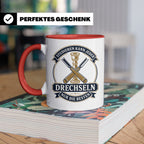 Drechseln Tasse Studieren kann jeder Drechseln nur die Beste – Rot [farbe:rot]