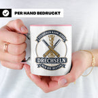 Drechseln Tasse Studieren kann jeder Drechseln nur die Beste – Rosa [farbe:rosa]