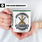 Drechseln Tasse Studieren kann jeder Drechseln nur die Beste – Grün [farbe:grün]