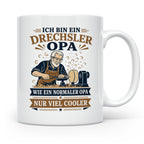 Drechsler Tasse Drechsler Opa wie ein normaler Opa nur viel  – Weiß [farbe:weiß]