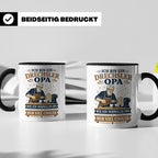 Drechsler Tasse Drechsler Opa wie ein normaler Opa nur viel  – Schwarz [farbe:schwarz]