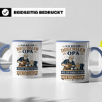 Drechsler Tasse Drechsler Opa wie ein normaler Opa nur viel  – Blau [farbe:blau]