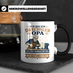 Drechsler Tasse Drechsler Opa wie ein normaler Opa nur viel  – Schwarz [farbe:schwarz]