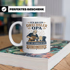 Drechsler Tasse Drechsler Opa wie ein normaler Opa nur viel  – Weiß [farbe:weiß]