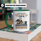 Drechsler Tasse Drechsler Opa wie ein normaler Opa nur viel  – Grün [farbe:grün]