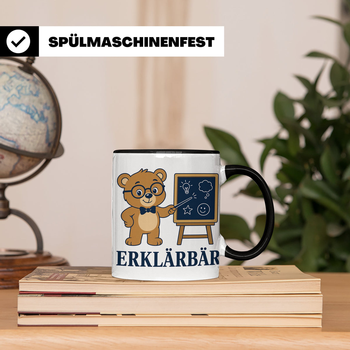 Lehrer Tasse Erklärbär - Lustiges Geschenk für Lehrerin Refe – Schwarz [farbe:schwarz]